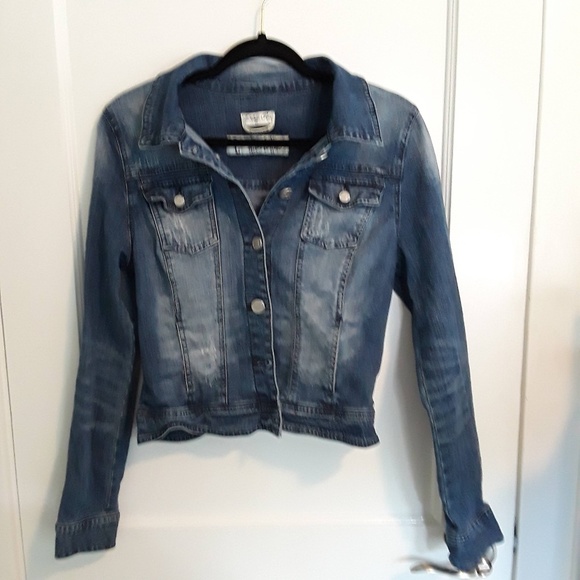 EUC Indigo Rein Distressed Jean Jacket Size L - Picture 2 of 6